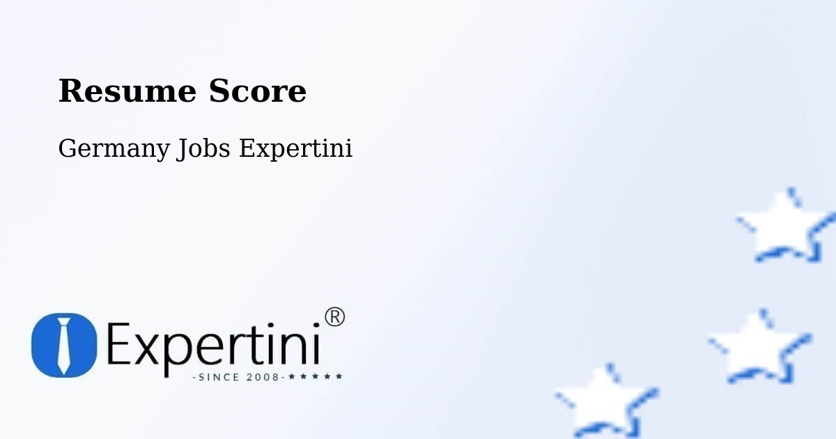 Resume Score & Job Description Match Tool – Manching - Germany Jobs Expertini